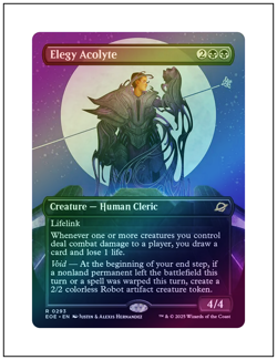 1x Elegy Acolyte, Foil, Borderless Art, Magic MTG NM - Image 1