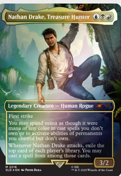 Foil Nathan Drake, Treasure Hunter secret lair mtg PlayStation - Image 1