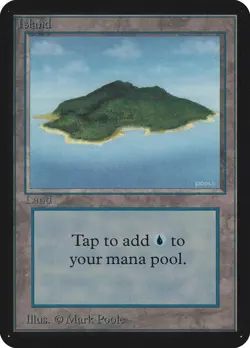Magic MTG Alpha Island Blue Green NEAR MINT NM - Image 1