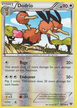 Dodrio 99/146 XY Base Set REVERSE HOLO MINT! Pokemon - Image 1
