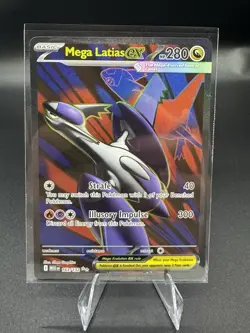 Mega Latias ex 163/132 Me01: Mega Evolution Holo Pokemon Card Full Art NM/MINT - Image 1