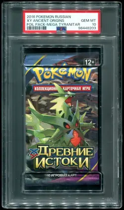 PSA 10 Ancient Origins RUSSIAN Booster Pack Sealed Mega Tyranitar 2016 Pokemon - Image 1