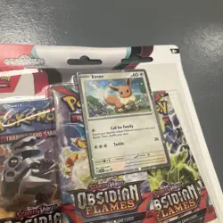 Pokemon Scarlet & Violet Obsidian Flames: 3 Pack Blister Eevee - SEALED - Image 3