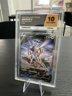 Arceus V 166/172 Brilliant Stars Alternate Alt Art 2022 Pokemon ACE 10 GEM MINT - Image 1