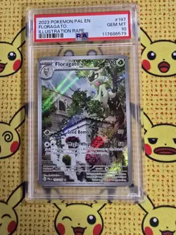 PSA 10 GEM MT Floragato #197 Illustration Rare Pokemon Paldea Evolved EN 2023 - Image 1