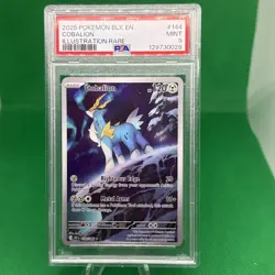 2025 POKEMON BLK EN-BLACK BOLT ILLUSTRATION RARE #144 COBALION PSA 9 - Image 1