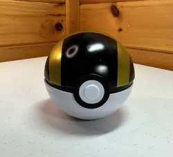 Pokemon Pokeball Tin Metal Ultra Ball Collector's Item *EMPTY* (dented) - Image 1