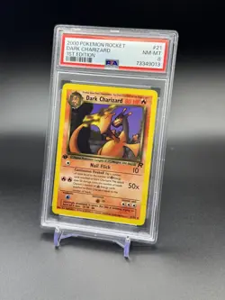 2000 Pokemon Team Rocket 1st Edition Dark Charizard 21/82 PSA 8 NM-MT - Image 1