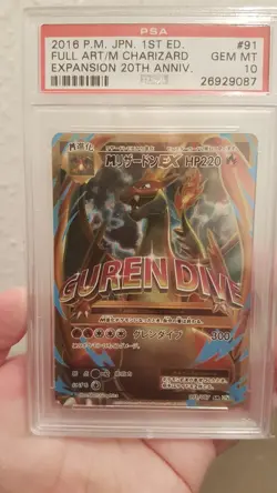 M Charizard EX #091 20th Anniversary Pokemon XY Japanese 1st Edition - PSA 10 - - Image 3