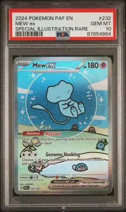 Pokemon 2024 Bubble Mew EX Paldean Fates #232/091 Sir PAF PSA 10 Gem Mint - Image 1