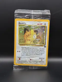 1999 Pokemon Wizards Black Star Promos #10 Meowth Sealed GameBoy Promo - Image 1