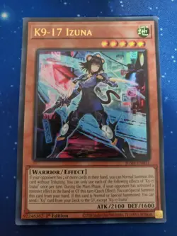 Yugioh! K9-17 Izuna JUSH-EN031 Justice Hunters 1st Edition Ultra Rare - Image 1