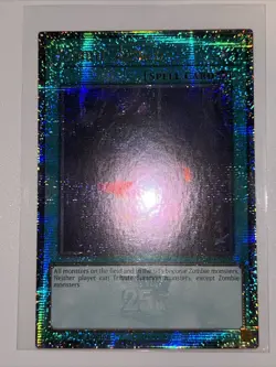 Yugioh! 1x Zombie World RA03-EN205 Quarter Century Secret Rare 1st Ed NM - Image 1