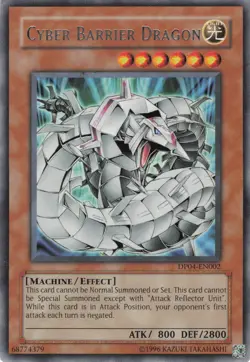Yugioh Cyber Barrier Dragon DP04-EN002 Rare NM - Image 1