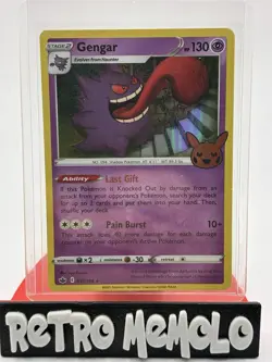 Gengar 057/198 MINT/NM -Rare Holo Pokemon Card- Trick Or Trade Promo (n) - Image 1