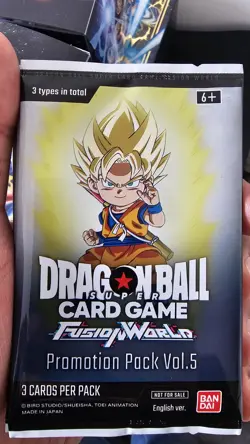 Dragon Ball Super Fusion World Promotion Pack Vol 5 Sealed English 3 Cards Total - Image 1