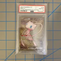 2023 Pokemon Mew ex Full Art 151 UPC Gold Metal Promo Card 205/165 PSA 10 GEM MT - Image 1