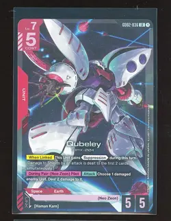 Gundam Card Game TCG: Dual Impact Qubeley GD02-036 LR Mint/Near Mint - Image 1