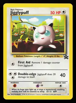 Jigglypuff 7 WOTC Black Star Promo Pokemon Card - Image 1