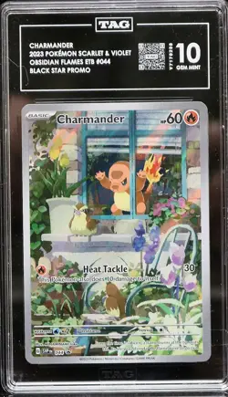 2003 Pokemon TAG Gem Mint 10 Charmander 044 Holo Obsidian Flames Promo Card - Image 1