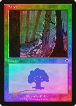 Forest (348) FOIL Invasion HEAVILY PLD Basic Land MAGIC GATHERING CARD ABUGames - Image 1