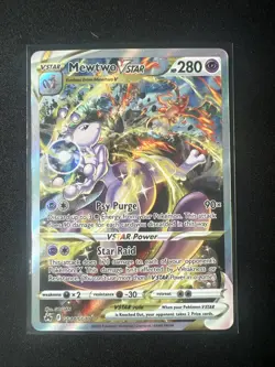 Pokemon TCG Crown Zenith: Galarian Gallery Mewtwo VSTAR Holo Card - Image 1