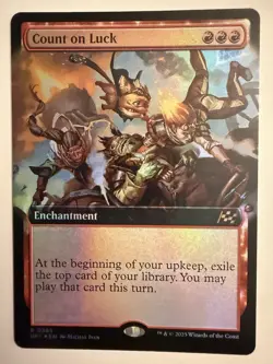 x1 Count on Luck - Foil - Extended Art R MTG Aetherdrift M/NM, English - Image 1