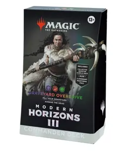 MTG Modern Horizons 3 Commander Deck Graveyard Overdrive, Sealed Box is Worn - Image 1