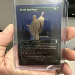 Elvish Harbinger, U 0527, NM Foil, Hildebrandt Art, MTG LotR Commander - Image 1