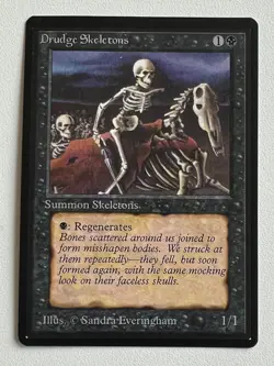 Magic the Gathering MTG Beta Drudge Skeletons NM (Beta Bob) - Image 1