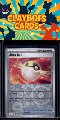 Ultra Ball SV01: Scarlet & Violet Base Set Pokemon 196/198 Reverse Holo NM+ - Image 1