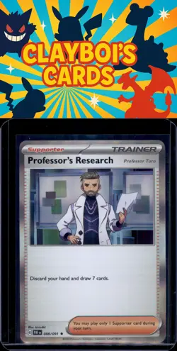 Professor's Research SV: Paldean Fates Pokemon 088/091 Holo Rare NM+ - Image 1