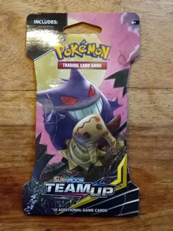 Factory Sealed Pokemon TCG Sun and Moon Team Up Blister Booster Pack Gengar New - Image 1