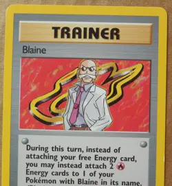 Blaine 100/132 Rare Gym Challenge Non-Holo Trainer Pokemon NM/LP - Image 2