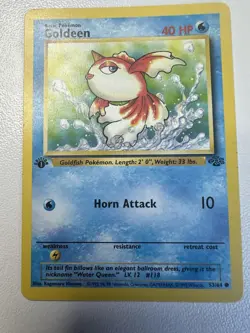 Goldeen 1st Edition Jungle 53/64 Mint HD Photos WOTC Vintage Pokemon - Image 1