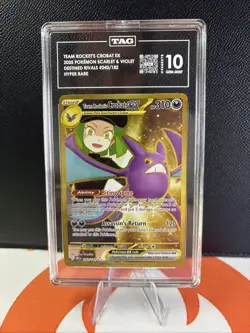 TAG 10 Pokemon Team Rocket’s Crobat EX #242/182 Destined Rivals Hyper Rare - Image 1