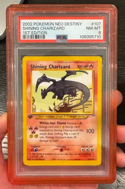 2002 Pokemon Neo Destiny 1st Edition Shining Charizard #107 PSA 8 - Image 1
