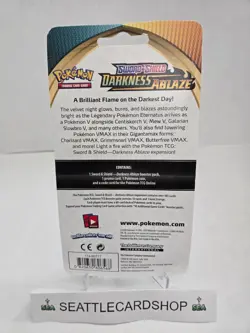 *FACTORY SEALED NEW* Pokemon TCG Promo Darkness Ablaze Pikachu Blister Pack Coin - Image 2