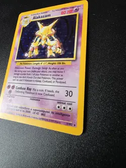 Pokemon TCG WOTC Alakazam 1/102 Holo 1999UK Unl Base Set NM - Image 5