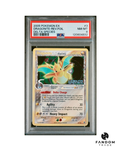 PSA 8 Dragonite Delta Species Reverse Holo Pokemon ex Delta Species 2005 - Image 1