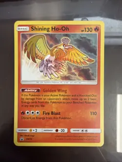 Pokemon TCG Shining Ho-Oh SM70 Black Star Promo Holo Shining Legends - Image 1