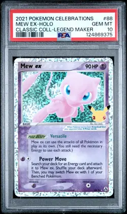 2021 POKEMON CELEBRATIONS CLASSIC COLL #88 MEW EX-HOLO PSA 10 - Image 1