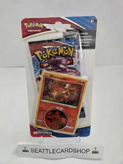 FACTORY SEALED NEW Pokemon TCG Battle Styles Charmander Holo Promo Blister Pack - Image 1