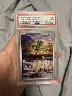 2024 POKEMON TWM POKEMON CENTER ETB PROMO SVP #123 TEAL MASK OGERPON PSA 9 - Image 1
