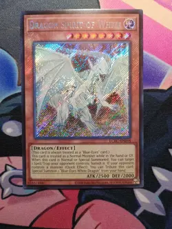 Yu-Gi-Oh TCG Dragon Spirit of White 1st Edi LCKC-EN018 Secret Rare Holo Bleed NM - Image 1