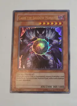 Yugioh Caius The Shadow Monarch SDDE-EN001 Ultra Rare 1st Edition LP/NM - Image 1