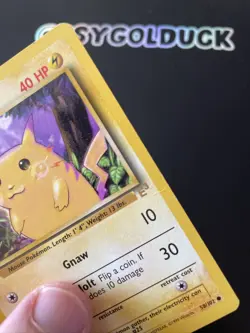 Pikachu E3 Gold Stamp 58/102 Pokemon Card 1999 Pikachu Small Crease - Image 2