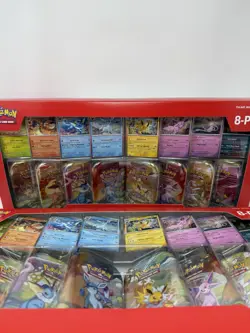 Pokemon Prismatic Evolutions 8 Mini Tins Promo Cards Costco - Lot of 2 - Image 2