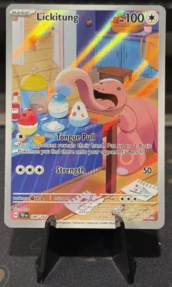 Pokemon TCG Lickitung 180/162 Temporal Forces Holo Card Illustration Rare - Image 1