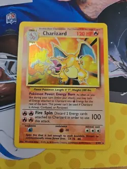1999 Pokemon TCG Base Set Unlimited Charizard Holographic Vintage Card #4/102 Nm - Image 1